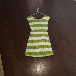 Lime Striped Summer Dress